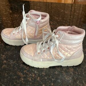 Sketcher Iridescent Quilted High Tops